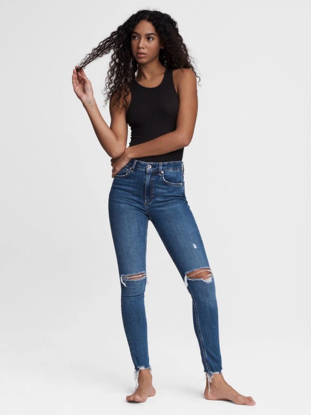 Rag & Bone Nina high rise ankle skinny in Emory